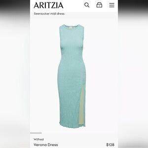 Aritzia Verona midi dress - blue size XL